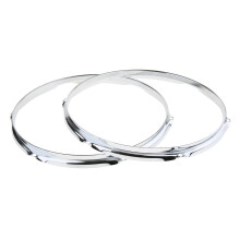 Pair of 14-Inch Hoop 6 Lug Tom Side Drum Hoop 1.5mm 14 Inch 6 Hole