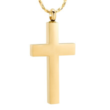 Crystal Cremation Cross Necklace for Ashes Cross Urns Locket Pendant Ashes Holder Stainless Steel Memorial Jewelry Cremation Jewelry for Women Men