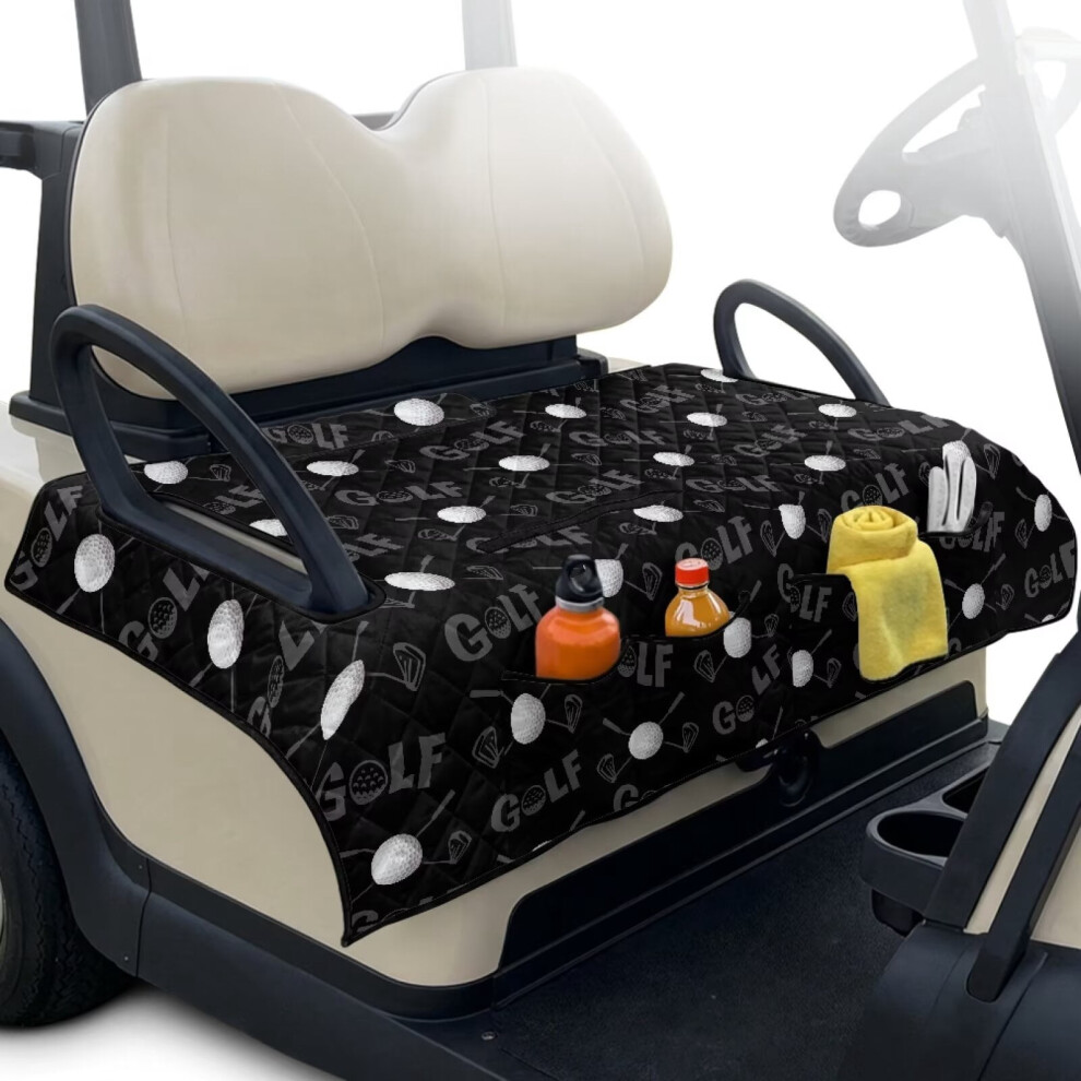 Golf Cart Seat Covers With Golf Ball Print Â Comfortable, Clean, Compatible With Ezgo, Club Car, Yamaha & More 9422877527892