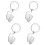 Baby Footprint Keychain Silver 4 pcs 5.5x2 cm 1