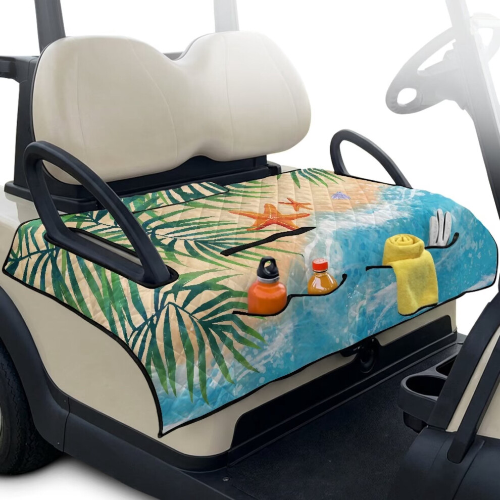 Beach Starfish Golf Cart Seat Covers For Ezgo, Yamaha, Club Car & Other 2-Seat Carts Â Compatible With All Models 9422877528318