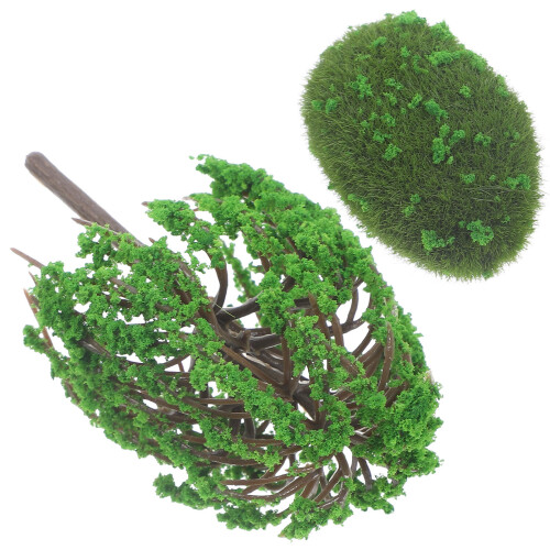 2Pcs Sturdy Plastic Miniature Trees for Train Model and DIY Scenery 2