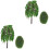 2Pcs Sturdy Plastic Miniature Trees for Train Model and DIY Scenery 4