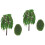 2Pcs Sturdy Plastic Miniature Trees for Train Model and DIY Scenery 5