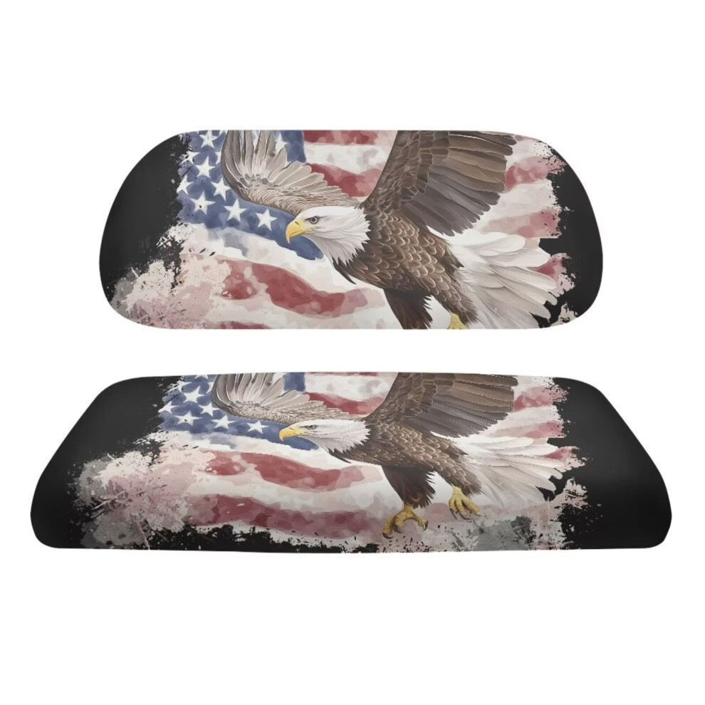 American Flag Eagle Golf Cart Seat Cover Â Elastic, Adjustable Straps, Compatible With Ezgo/Yamaha/Club Car & More 9399596743608