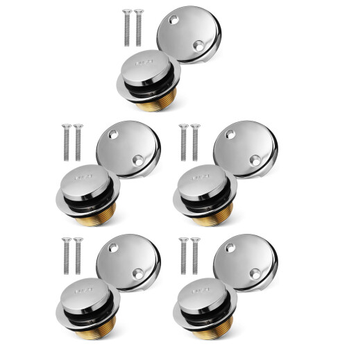 5Ensembles Bouchons Drain Métal Cuivre Argenté Durable 2