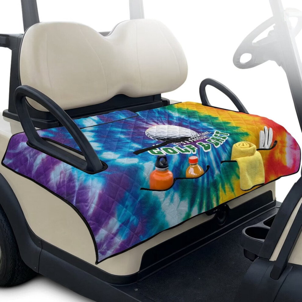 Golf Cart Seat Covers Polyester Tie-Dye Universal Fit For 9180435746078