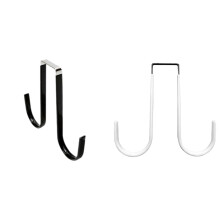 2 Pack Wreath Hanger for Front Door, 5 Inch Double Sided Over The Door Hook, Rustproof Metal Hooks for Christmas, Bathroom, Entryway