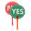 2Pcs Yes No Paddles Assorted Color Plastic Dry Erase Classroom Response Tools 1