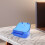 Bird Bath for Cage Blue PP ABS Rectangular 1 Set 1