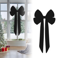 Extra Large 40x80" Velvet Christmas Bow for Door, Tree Topper & Wreath – Long Streamers, Holiday Decor