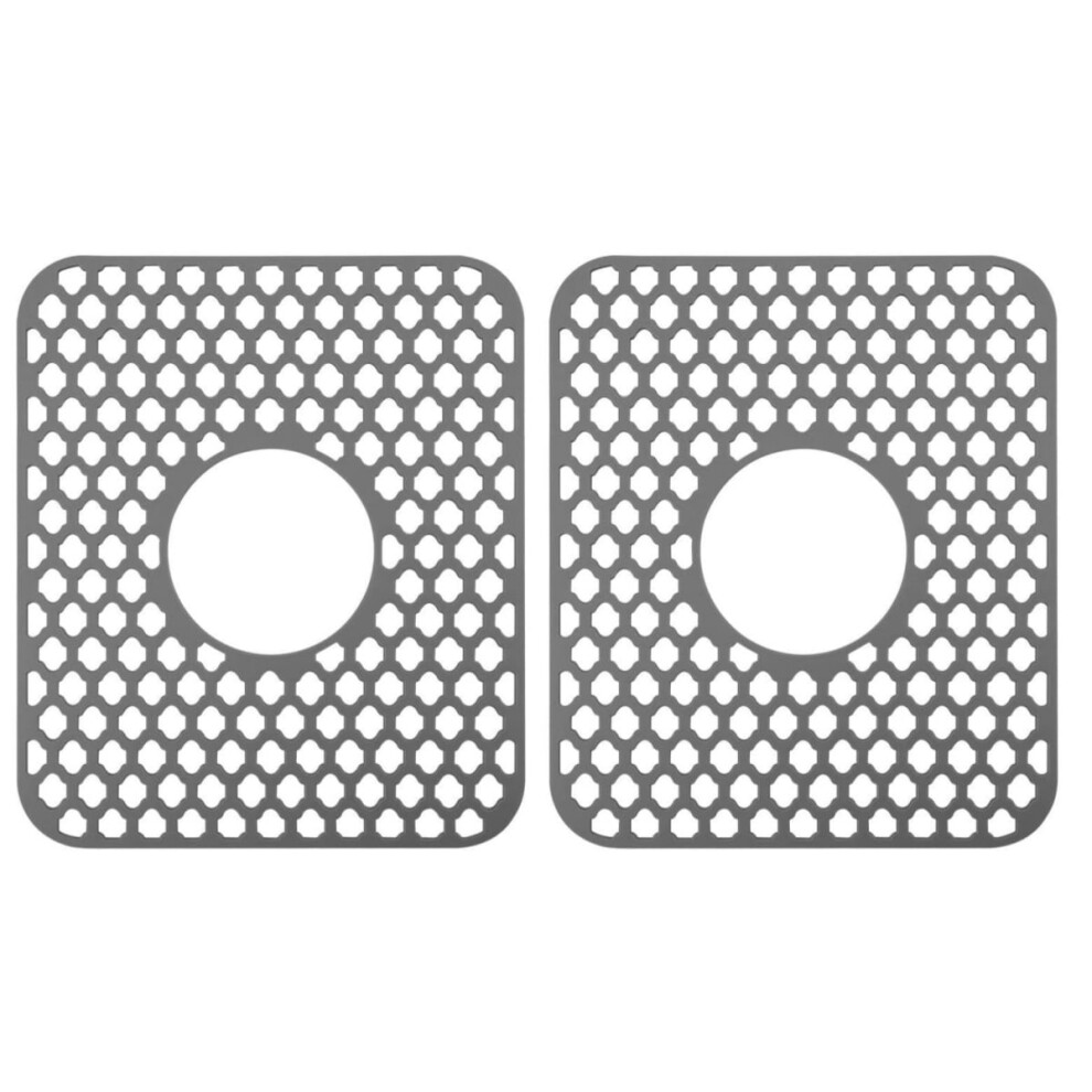 2Pcs Silicone Sink Protector 13.5"X 11.7" Non-Slip Kitchen Mats 9399596743486