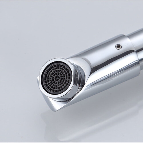 Kitchen Sink Faucet Silver Drip Free Operation User-Friendly Design 2
