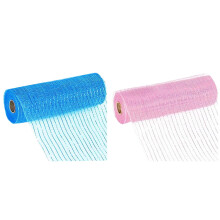 2 Rolls 10" x 10 Yds Foil-Printed Decorative Mesh Ribbon for Easter, Valentine's, Spring, Fall Wreaths & Party Decor – Compatible with Wreath