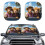 Hawaiian Highland Cow Sun Shade 2-Piece Rectangular Front 1