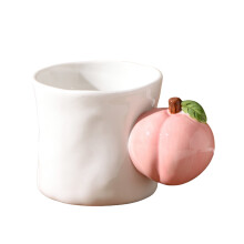 Ceramic Coffee Mug Set of 1 – Stackable Fruit-Shaped Tea Cup with Handle, Microwave & Dishwasher Safe