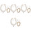 4Sets Elegantes Perlen Schmuckset Damen Ohrringe Halskette Armband 4