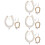4Sets Elegantes Perlen Schmuckset Damen Ohrringe Halskette Armband 7