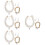 4Sets Elegantes Perlen Schmuckset Damen Ohrringe Halskette Armband 8