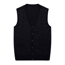 Sweater Vest Men Plaid Button Up Cardigan V Neck Sleeveless Casual Knit Jumper Tops Loose Sweaters with Pocket