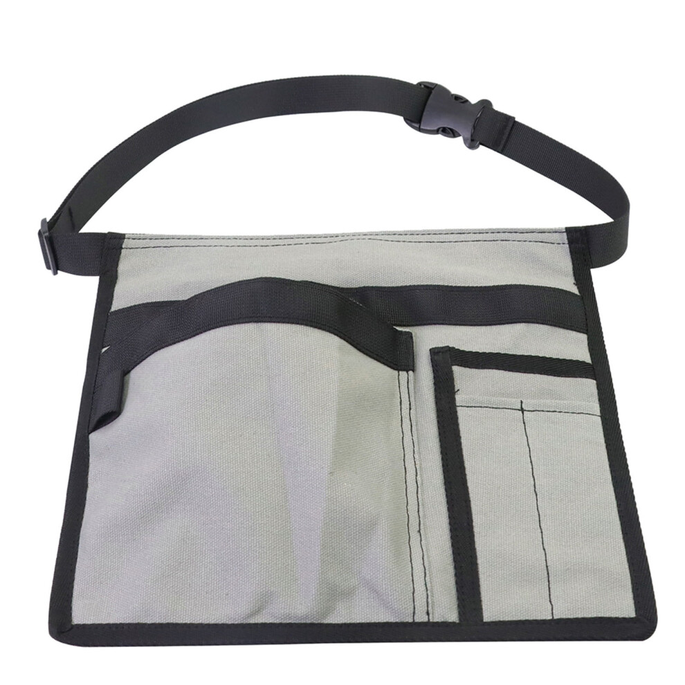 Multifunctional 6-Pocket Waist Tool Belt Bag, Utility Apron For Carpenter & Gardening Â Grey, Compatible With Standard Belts 9422877014552