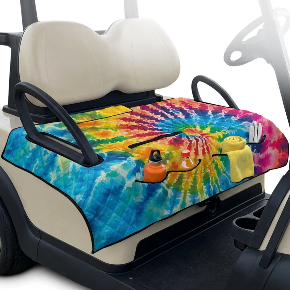 Universal Tie-Dye Golf Cart Seat Covers With Pockets Â Compatible With Ezgo, Club Car, Yamaha & More 9422877531035