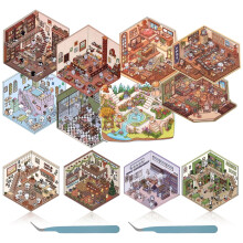 3D Sticker Scene Set for Adults and Kids 12PCS