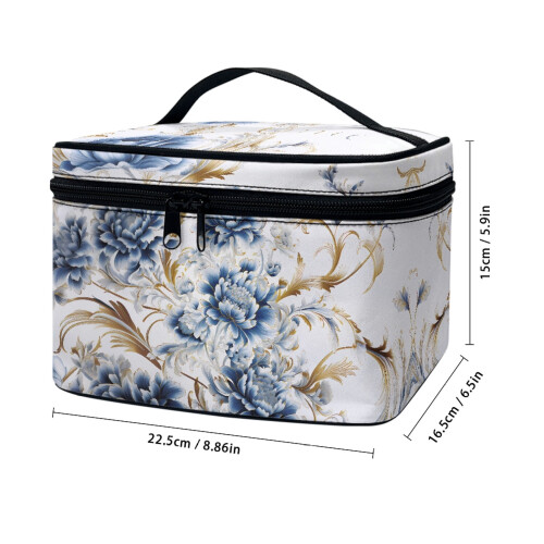 Nécessaire de viagem floral com grande capacidade 2