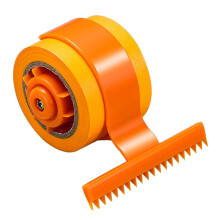 Portable Double Painter's Tape Dispenser with Scraper Orange