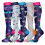 Women's Compression Socks Knee High 6 Pairs L/XL 1