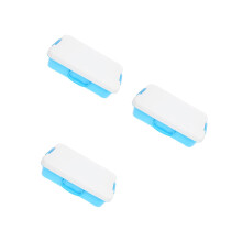 3Stk Sandkasten Mit Deckel Blau ABS Für Outdoor Und Indoor