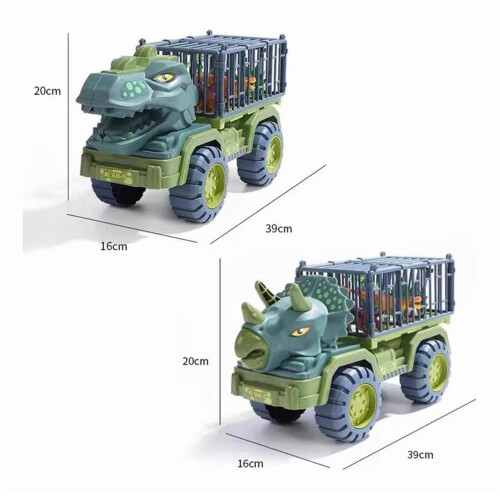 Dinosaurs Transport Car Truck Pull Engineering 1