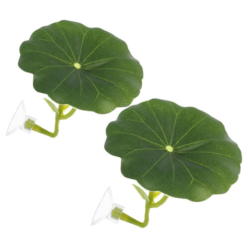 Rede para Peixe Betta Folha Verde Lótus Artificial - Pacote com 2