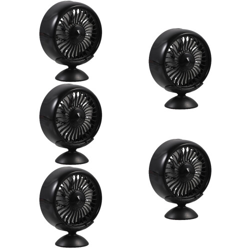 5Pièces Ventilateurs Portables Pour USB Portable Noir Mat ABS
