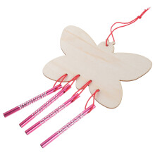 16Sets Wooden DIY Wind Chime Beige Blank Wind Bell Kids Art Craft