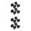 8Pcs Solid Black Wood Spool Holders for Sewing Crafts Vintage Design 4