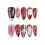 (M) Star Press-on Nails - Red & White Unbreakable DIY 4