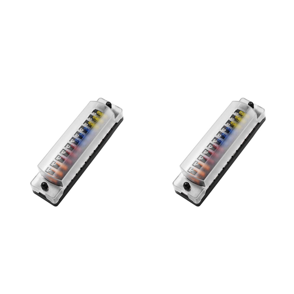 2Pcs 12 Way Plastic Fuse Box For Car Durable Auto Fuse Holder Assorted 3713322518593