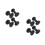 8Pcs Solid Black Wood Spool Holders for Sewing Crafts Vintage Design 7