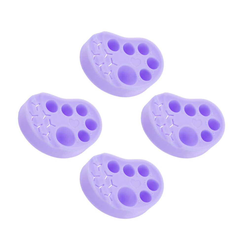 Ohphcall Purple 4Pcs Silicone Makeup And Nail Color Mixing Palette For Artists