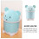 Unbranded small bathroom garbage can with lid cartoon mouse 5