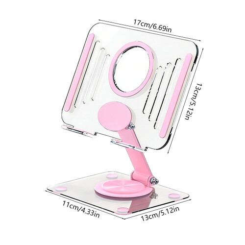 Support rotatif pour tablette, portable, pliable et réglable, de bureau. 1