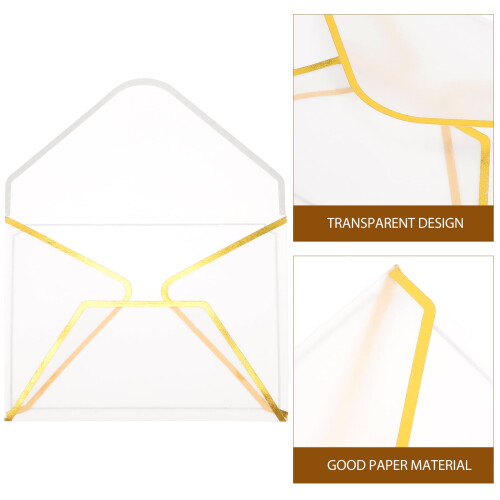 Envelopes de convite transparentes para eventos elegantes.