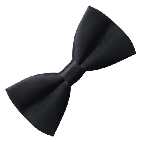 Adjustable Black Bow Tie for Suits Smooth Texture Versatile Accessory 2