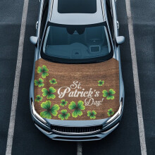 St. Patrick's Day car hood cover heat-resistant stretchable