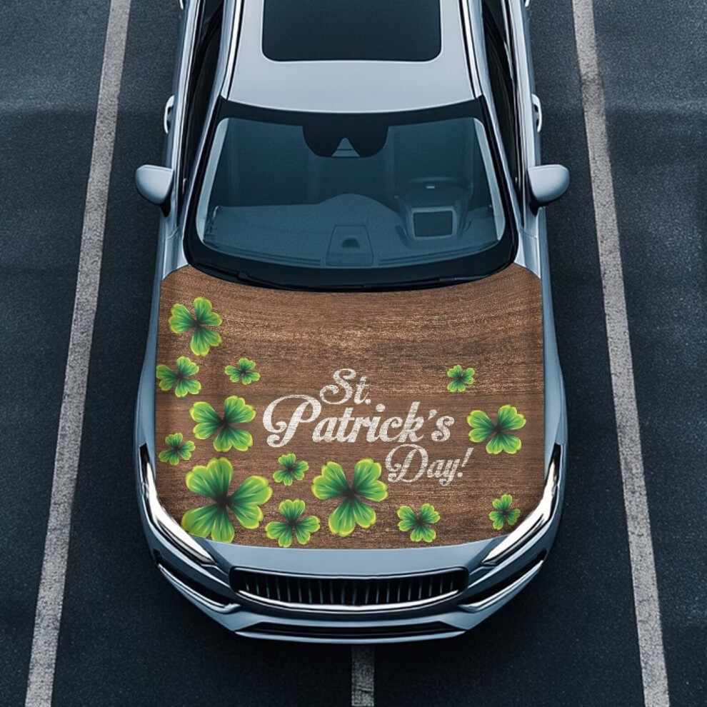 St. Patrick's Day Portable Car Hood Cover Â Heat-Resistant, Stretchable Protector Film For Auto, Truck, Van, Suv 9193271988922