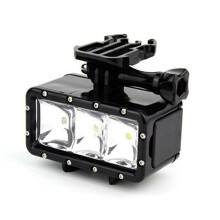 Všestranné podvodné LED svetlo 3W, 5500K-6000K, dlhá doba prevádzky na potápanie, kompatibilné s Xiaomi Yi a GoPro Heroes