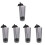 5Pcs Plastic Straw Organizer Grey Compact Holder for Kitchen Counter 6