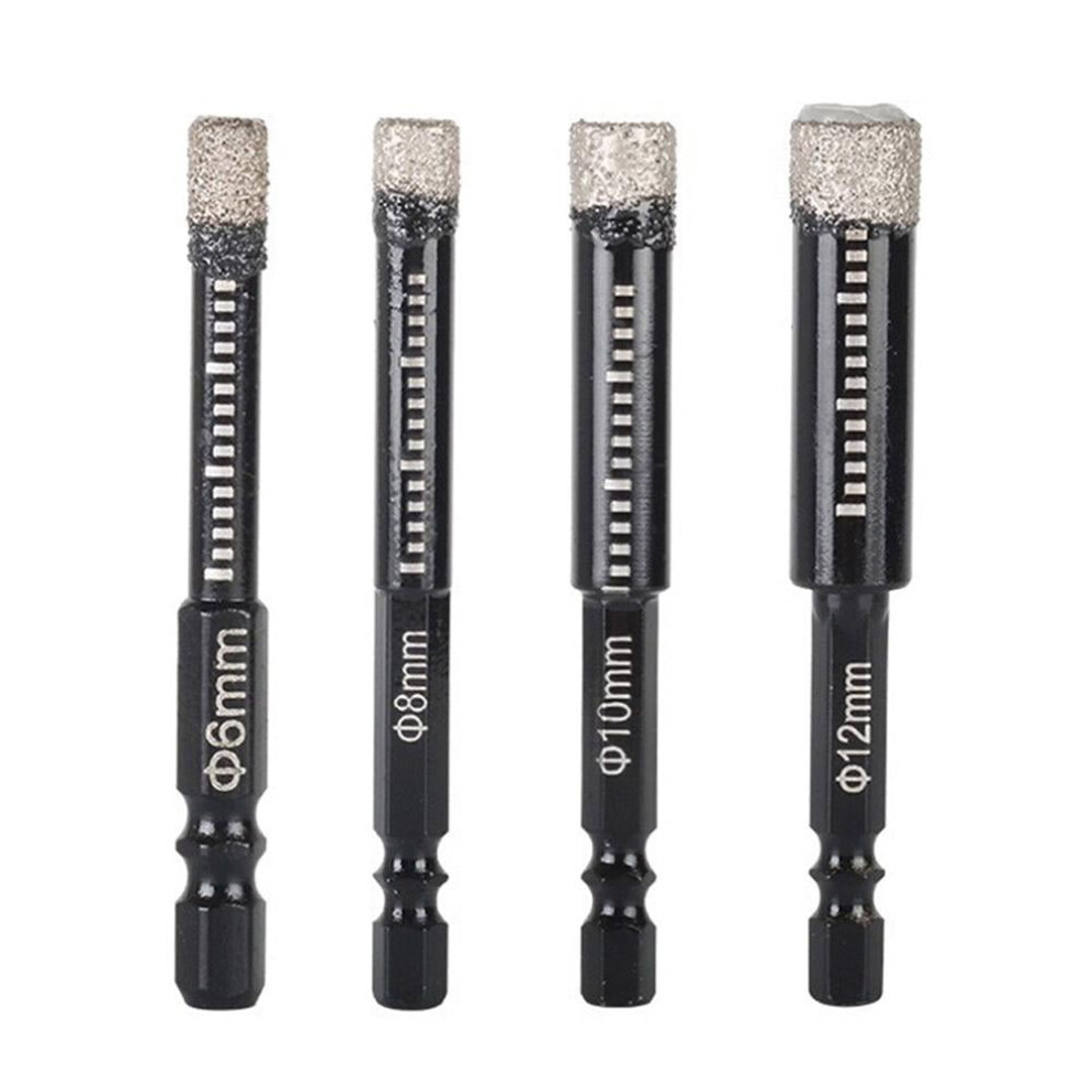 6 - 12Mm Hexagonal Shank Diamond Dry Ceramic Tile Drill Bit For Granite, Marble, Masonry, And More 9159796033929