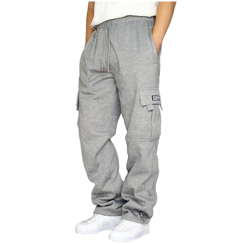Men's Cargo Pants - Loose-fitting, heavy cotton overalls with adjustable ankle drawstrings